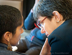 women talking together