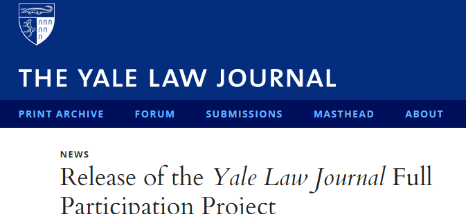 Yale law journal cover
